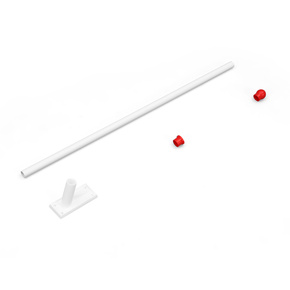 Support de drapeau 75°, à boule rouge