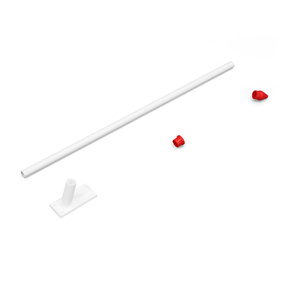 Support de drapeau 75°, à pointe rouge