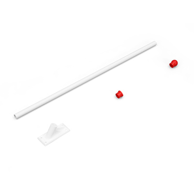 Support de drapeau 60°, à boule rouge