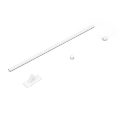 Support de drapeau 60°, à boule blanche