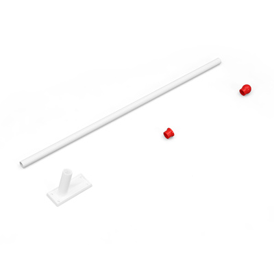 Support de drapeau 75°, à boule rouge