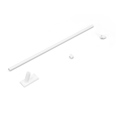 Support de drapeau 75°, à pointe blanche