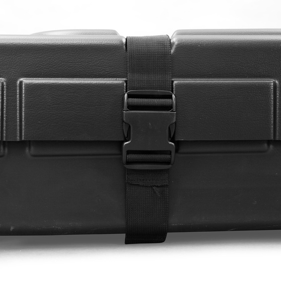 Valise rigide à roulettes 164, sangles de fermeture extérieures avec boucle robuste