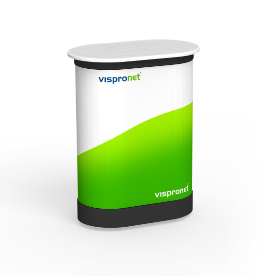 Valise rigide à roulettes incl. plateau de comptoir en blanc et partie imprimée