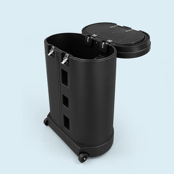 Valise rigide à roulettes, ici sans visuel, 76 x 100 x 46 cm