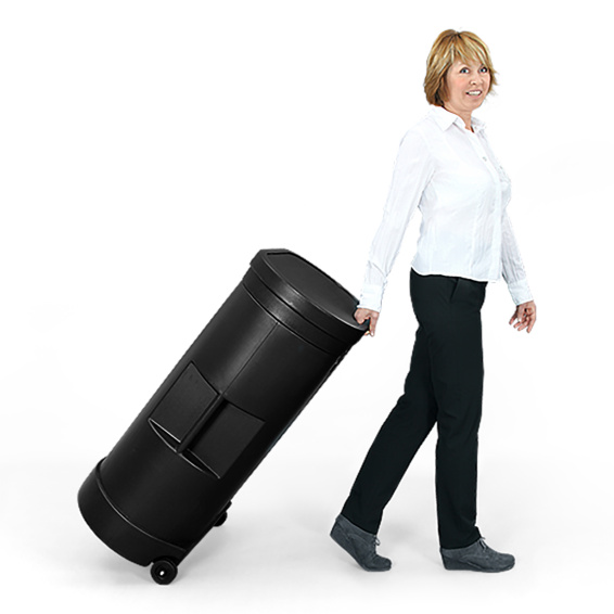 Pop Up parapluie magnétique, incl. valise rigide à roulettes pour un transport facile