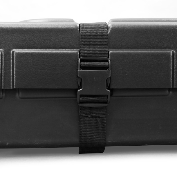 Valise rigide à roulettes 164, sangles de fermeture extérieures avec boucle robuste