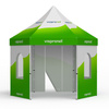 Tente pliante comprenant 1 paroi avec porte et 4 parois avec fenêtre ronde
