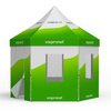 Tente Hexagon avec 6 cloisons, dont 1 avec porte et 5 avec ou sans fenêtres