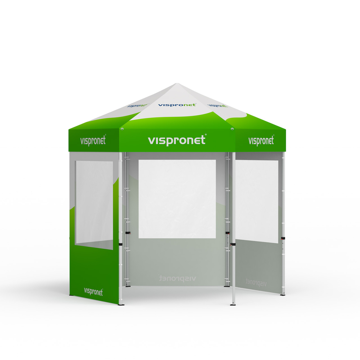 Tente pliante avec 4 parois et fenêtre panoramique