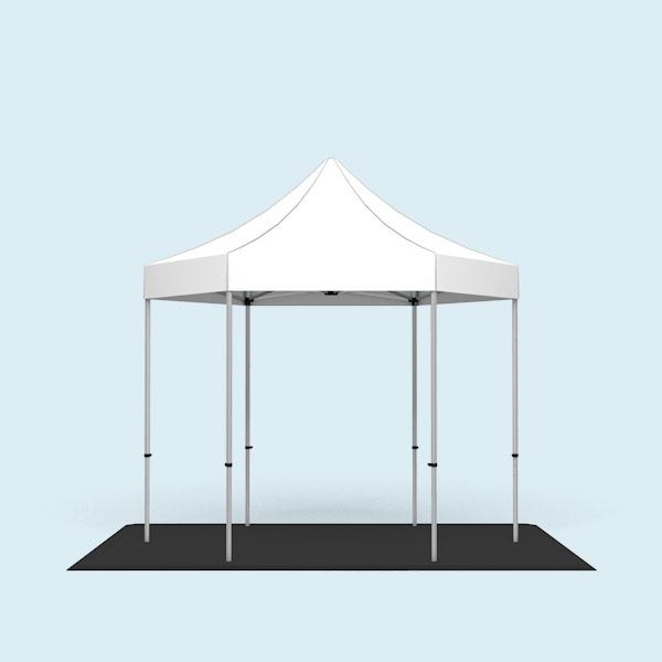 Pavillon pliant Select Hexagon 3 m - plancher clipsable antidérapant 3 m