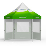 Pavillon pliant avec 3 cloisons à fenêtres panoramiques