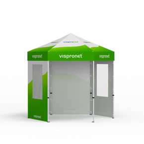 Tente pliable Select Hexagon 3 m - 4 cloisons, imprimée