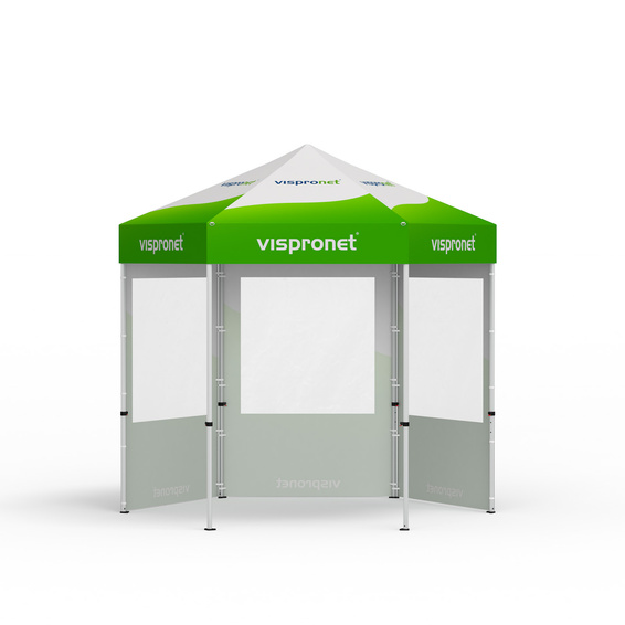 Tente pliante avec 3 parois et fenêtre panoramique