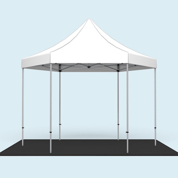 Pavillon pliable Select Hexagon 4 m avec plancher antidérapant