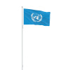 Drapeau de l'ONU en format vertical avec présentoir de drapeaux Basic