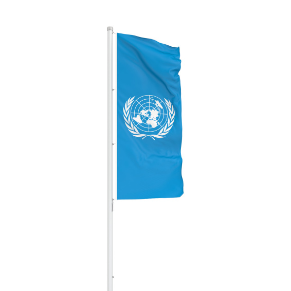 Drapeaux spéciaux : Drapeau vertical, ONU