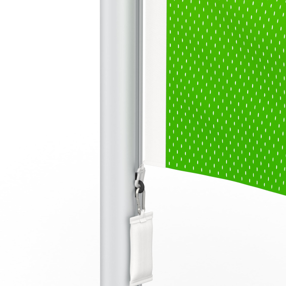 Drapeau pour présentateur Basic, vue détaillée en bas