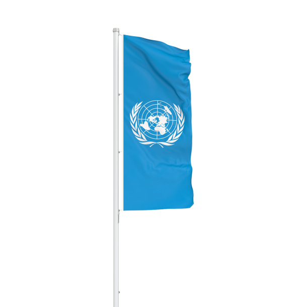 Drapeaux spéciaux : Drapeau vertical, ONU