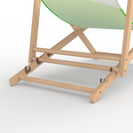 Chaise longue, dossier réglable sur 3 positions, détail : étrier de sécurité en plastique