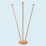 Support drapeaux de table, bois - alignement de 3 mâts