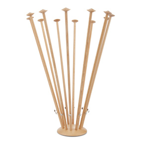 Support drapeaux de table, bois - bouquet de 12 mâts - hauteur 42 cm