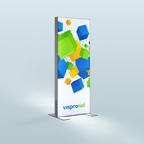 Stand d’affichage Q-Frame® LED – format portrait - max. 300 x 480 cm