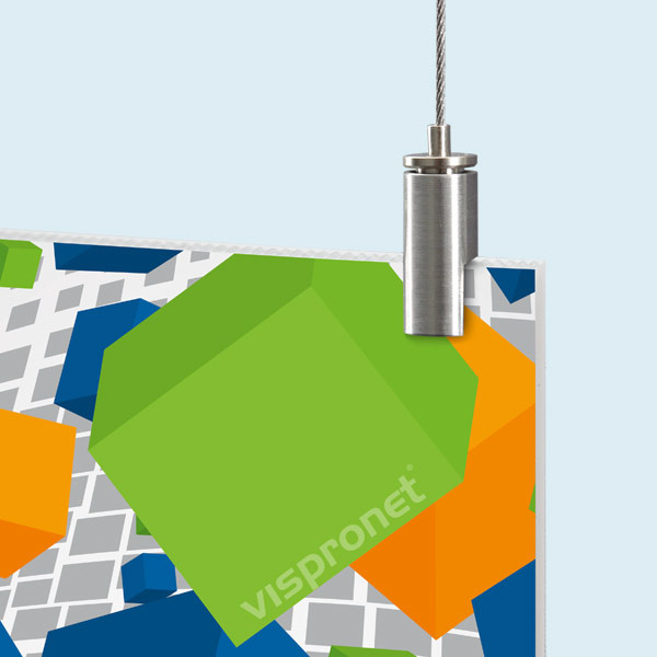 Panneau alvéolaire type H, épaisseur 4 mm avec support plafonnnier