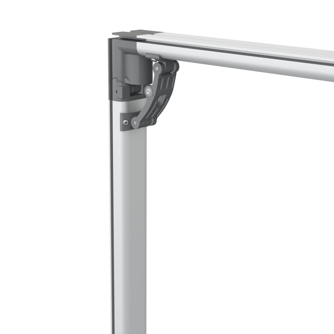 Cadre à jonc flex, Détail: coin supérieur