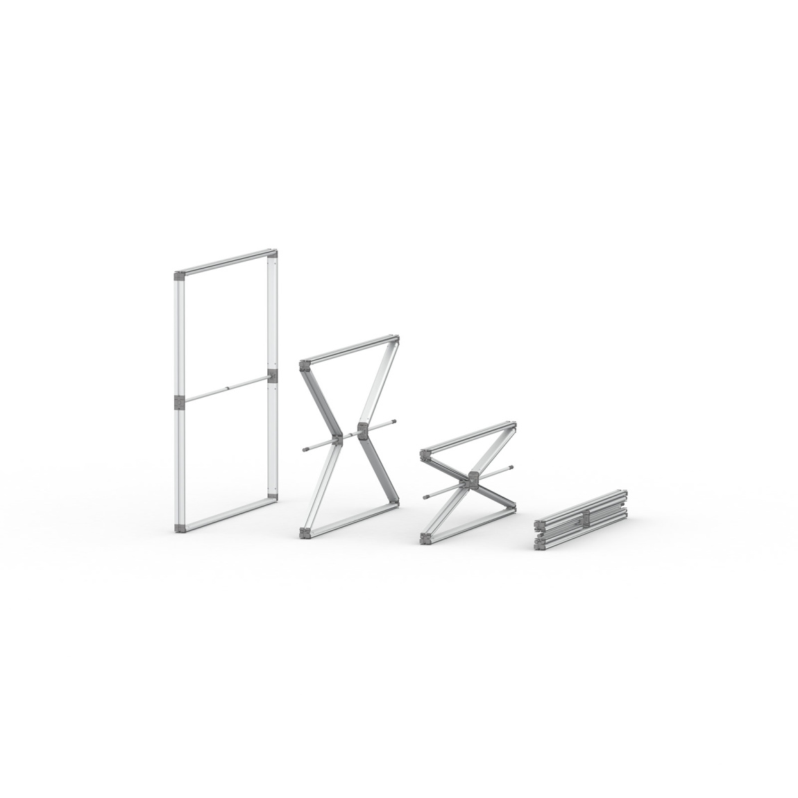 Pliage du cadre à jonc flex 100 x 100 cm