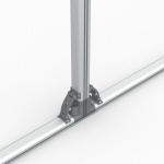 Cadre à jonc flex, détail : utilisation de la platine de pied