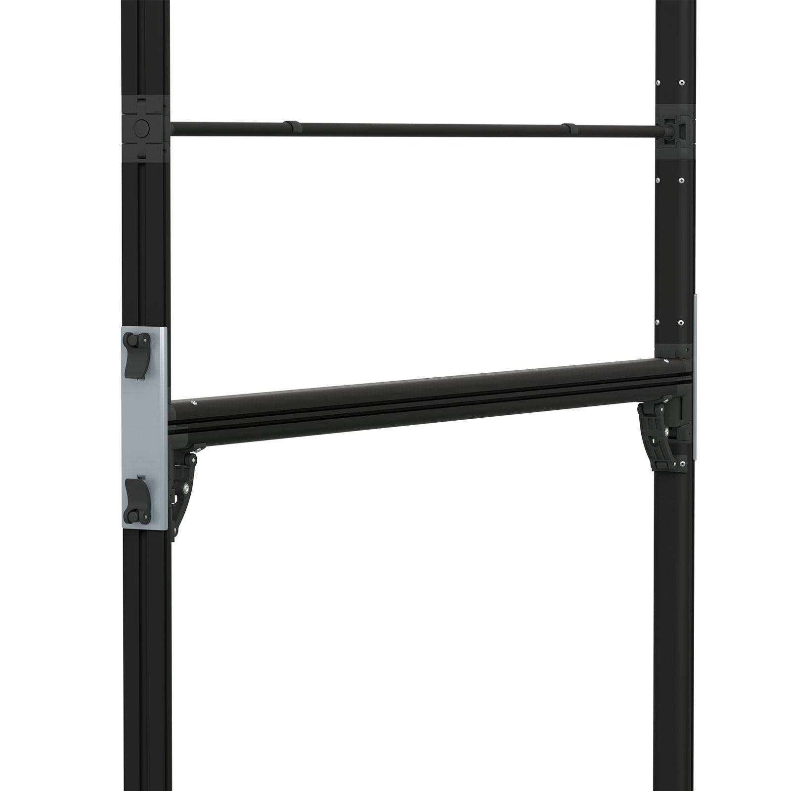 Cadre à jonc flex, détail : connecteur 180° pour stabilisation