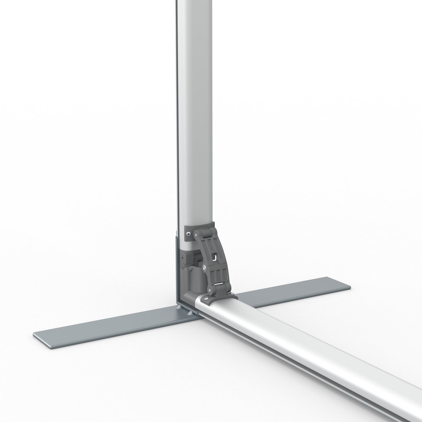 Cadre à jonc flex, détail : pied d'angle
