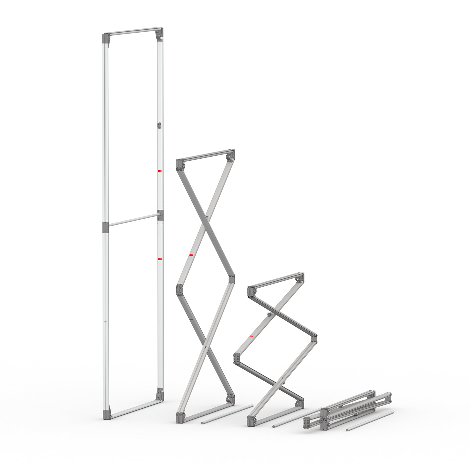 Procédure de pliage du cadre à jonc flex 250 x 100 cm