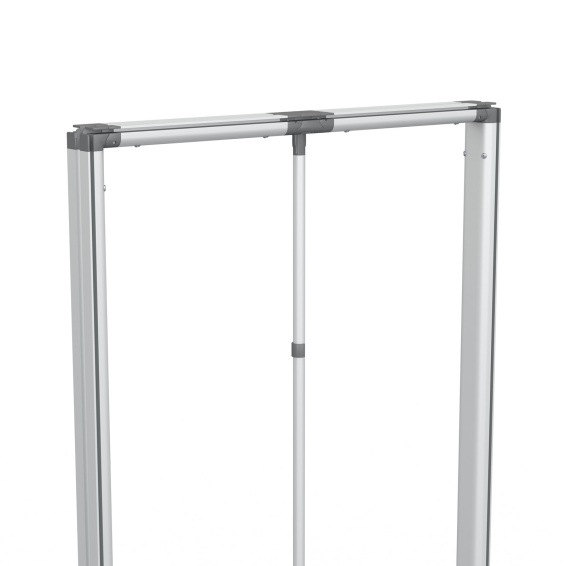 Display textile à jonc flex T, détail : barre de renfort