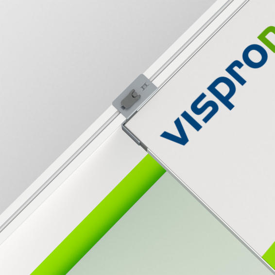 Cadre à jonc flex, détail: raccordement des cadres