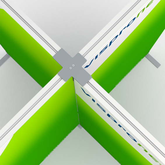 Cadre à jonc flex, détail: connexion des cadres