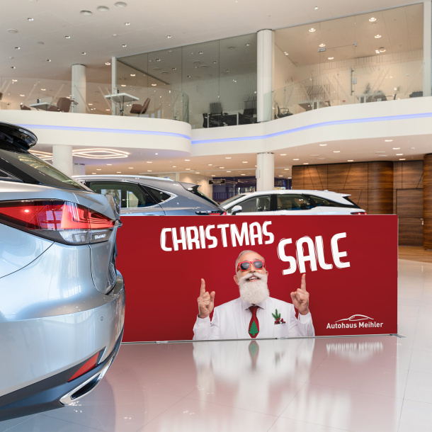 Cadre à jonc flex comme surface publicitaire pour promotions