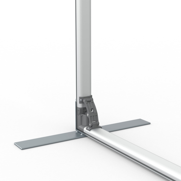 Cadre à jonc flex, détail : pied d'angle