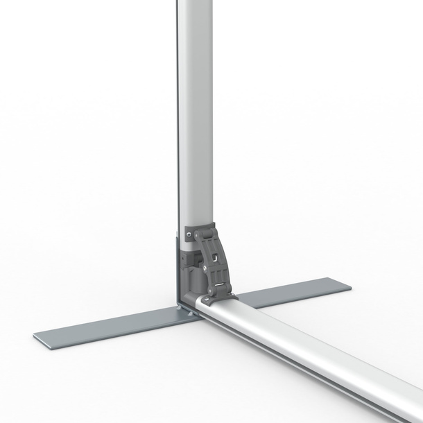 Cadre à jonc flex, Détail: pied d’angle