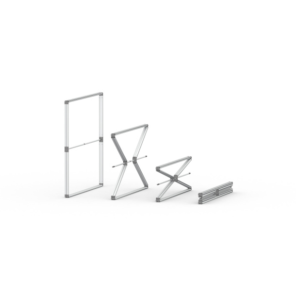 Pliage du cadre à jonc flex 100 x 100 cm