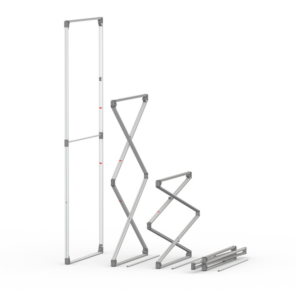 Procédure de pliage du cadre à jonc flex 250 x 100 cm