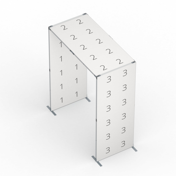 Instructions: disposition des visuels arche pulicitaire