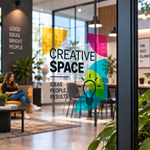 Autocollant transparent sans impression blanche – idéal pour les espaces de travail et les bureaux