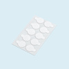Pastilles adhésives, transparentes, ø 15 mm - plaquette de 10 pièces