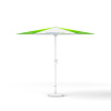 Petit parasol avec manivelle, ø 250 cm, sans volant, structure blanche