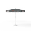 Parasol avec impression de logo, ø 250 cm, 6 volants imprimés en alternance avec 2 motifs