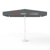 Parasol avec impression de logo, 300 x 300 cm, tous les 4 segments imprimés avec 1 motif