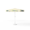 Parasol avec impression de logo, ø 250 cm, 6 volants imprimés en alternance avec 2 motifs