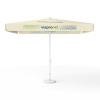Parasol avec impression de logo, 300 x 300 cm, 4 segments imprimés en alternance avec 2 motifs